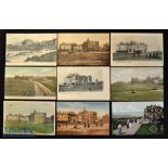 Interesting collection of early St Andrews golfing postcards mostly from 1902 – 1907 (9) to incl Old