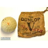 Rare Dunlop V (orange) large flat shallow circles golf ball in the rare makers original golf ball