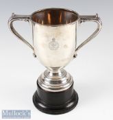 1929 Royal Calcutta Golf Club silver golf trophy - engraved “Centenary Cup 1929 - H Graham Smith -