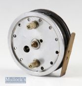 Allcock & Co Redditch ‘Perfection Flick-Em’ 3 3/4” centre pin reel twin handle^ on/off check^