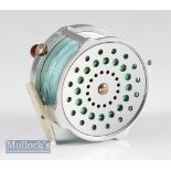 Fine Hardy Salmon Bougle Mk IV 4” fly reel with smooth alloy foot (slight knock to one end)^