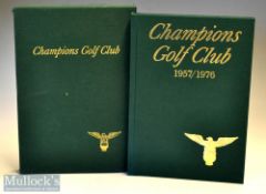 American Exclusive Golf Club History Book signed by Jackie Burke – “Champions Golf Club 1957-1976”