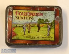 Robert Sinclair Tobacco Co Ltd Tin of “Golfing Foursome Mixture Tobacco” - Gleneagles Golf Course