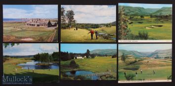 Collection of late 20th c leading Scottish golf course postcards (10) 6x Gleneagles; 2x Royal