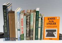 Selection of Fishing Books to include Trout Fishing From All Angles^ Flies For Salmon^ The Book of