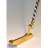 1988 David Llewellyn Gold Plated Ping Anser Putter appears unused and inscribed ‘David Llewellyn