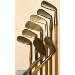 Good selection of assorted lofted golf irons (8) – R Forgan St Andrews Smith’s Patent Anti-shank mid