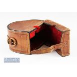 Hardy Bros Alnwick Leather block reel case for 3 ½” Silex appears in good condition with maker’s