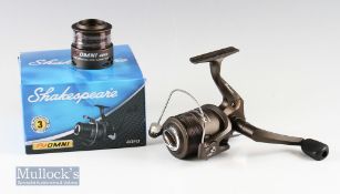 Shakespeare Omni 40FD spinning reel and spare spool with folding handle^ appears in good condition