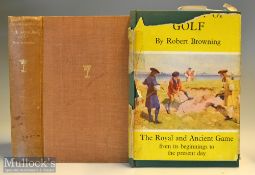 2x Golf Books from the1930s/1950s – Robert Browning “A History of Golf – The Royal & Ancient Game”