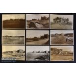 Collection of St Andrews glossy real photograph golfing postcards from 1930/60s (9) – 7x with