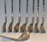 Set of unused Ping Karsten 11 black spot golf irons – no. 3 - PW fitted with original ZZ light