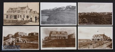 Selection of early Moray Golf Club Lossiemouth/Stottfield golfing scene postcards from early 1920s