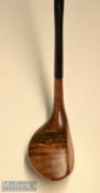 Fine J C White Troon scare neck spoon with full brass sole plate^ R Simpson Carnoustie shaft stamp
