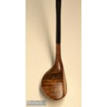 Fine J C White Troon scare neck spoon with full brass sole plate^ R Simpson Carnoustie shaft stamp