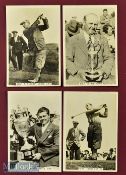 4x J A Pattreiouex golfing cards of Bobby Jones et al c1935 - titled “Sporting Event & Stars” –