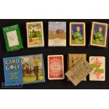 Selection of Castell Bros Ltd Pepys Series Golfing Playing Cards & Card Games: 2x Kargo Golf Game