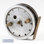 Geo Wilkins & Son Redditch ‘Perfection-Flick-Em’ 3 3/4” centre pin reel twin handle^ on/off check^