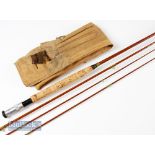 Restored Hardy Bros Alnwick “The Loch Leven” palakona trout fly rod ser. no E31651 (1935) – 10ft 3pc