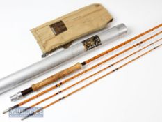 Good Hardy’s England “The De-Luxe” palakona trout fly rod ser. no H28403– 9ft 3pc c/w spare tip –