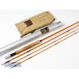 Good Hardy’s England “The De-Luxe” palakona trout fly rod ser. no H28403– 9ft 3pc c/w spare tip –