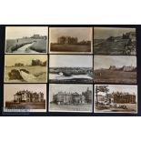 Collection of St Andrews Golfing Postcards from the 1920s onwards (9) – to incl selection of golfers