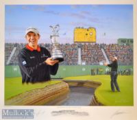 2007 Padraig Harrington Champion Golfer of The Year signed ltd ed colour print by Graeme Baxter -