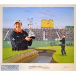 2007 Padraig Harrington Champion Golfer of The Year signed ltd ed colour print by Graeme Baxter -