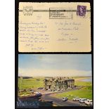 Large selection of mostly later St Andrews Golfing postcards and selection of replica early famous