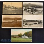 Small selection of various Dumfries and Galloway golfing scene postcards from 1911 onwards (5) –