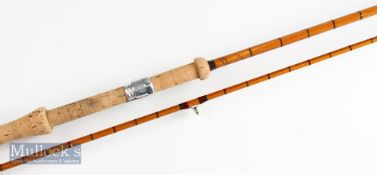 Fine Hardy Bros Alnwick “The No.1 LRH Spinning” palakona rod - 9ft 6in 2pc with clear Agate lined