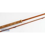 Fine B James & Son England Richard Walker Mk IV split cane carp rod – 10ft 2pc with red Agate