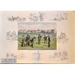 Frank Paton colour print titled The Royal And Ancient St Andrews 1798 – c/w artist’s facsimile