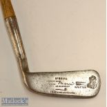 Tom Morris Signature and Portrait wry neck blade putter - with Tom Stewart Pipe mark and Anderson