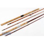 2x Chapman Ware split cane Avon and glass fibre 506 coarse rods - R Chapman & Co Ware Herts Mk. IV