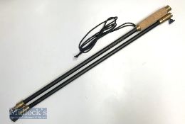 Rare Frank Whitlock Wading Staff with two sections in aluminium and brass construction with shaped