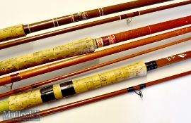 3x various fibre glass Carp^ Spinning and coarse rods: Rodrill^ London “Goldcrest Brand” 10ft 2pc