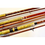 3x various fibre glass Carp^ Spinning and coarse rods: Rodrill^ London “Goldcrest Brand” 10ft 2pc