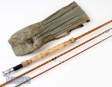 Good Hardy’s England “The Houghton” palakona dry fly rod ser. no E80667 (1951) – 10ft 3pc with clear