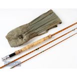 Good Hardy’s England “The Houghton” palakona dry fly rod ser. no E80667 (1951) – 10ft 3pc with clear