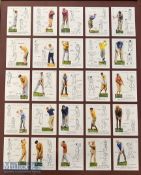 John Player & Sons “Golf” cigarette cards c1939 - complete set of large format – 25/25 - featuring