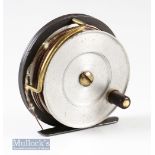Hardy Bros England 3 ¼” ‘The Sunbeam’ alloy fly reel with brass bickerdyke line guide^ smooth