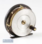 Hardy Bros England 3 ¼” ‘The Sunbeam’ alloy fly reel with brass bickerdyke line guide^ smooth
