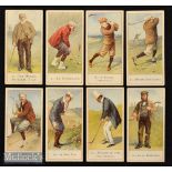 Scarce part set of 8 (of 50) Cope Bros & Co golf cigarette cards - titled “Cope’s Golfers” c1900