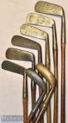 Interesting collection of metal and brass golf putters (8) James Braid Signature Walton Heath GC