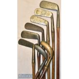 Interesting collection of metal and brass golf putters (8) James Braid Signature Walton Heath GC