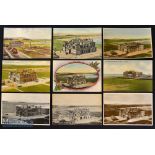 Collection of different views of the Royal and Ancient Golf Club House St Andrews from 1904 up to