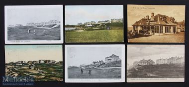 Selection of early Moray Golf Club Lossiemouth golfing scene postcards from early 1900s (9)