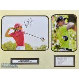 Annika Sorenstam signed golf display – comprising two photographs one signed plus her personal