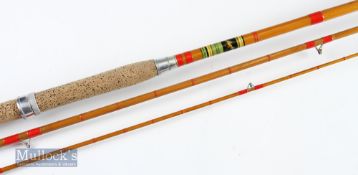 Fine Allcock’s Super Wizard whole cane and split cane float rod – 11ft 3pc whole cane butt^ split